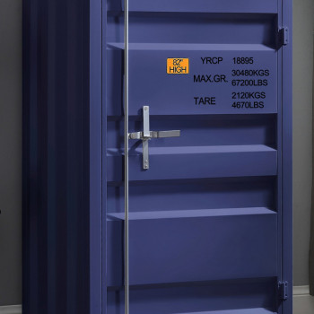 35940 Cargo Blue Finish Metal Chest w/Single Door