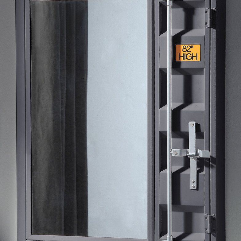 35923 Cargo Gunmetal Finish Metal Frame/Mirror Vanity Mirror