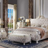 Picardy Bench in Fabric & Antique Pearl - Acme Furniture 27886