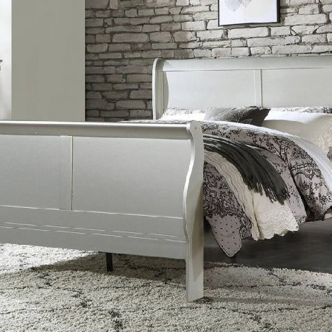 Louis Philippe III Eastern King Bed in Platinum - Acme Furniture 26697EK