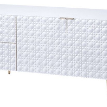 Maisey II TV Stand in White & Gold - Acme Furniture 97672