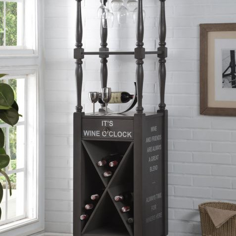 Anthony Wine Cabinet in Antique Gray - Acme Furniture 97460