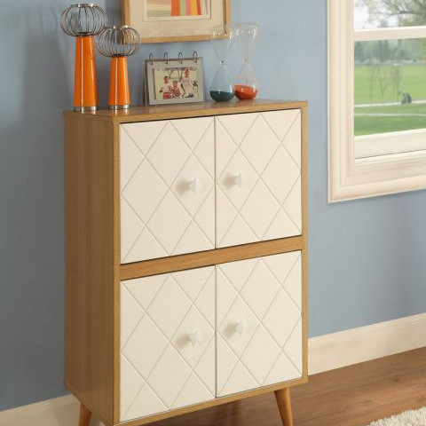 Anita Cabinet in Natural & White - Acme Furniture 97155