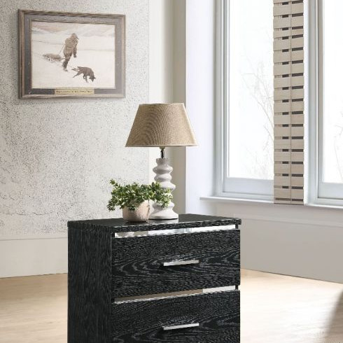 Laleh Nightstand in Black (High Gloss) - Acme Furniture 97052