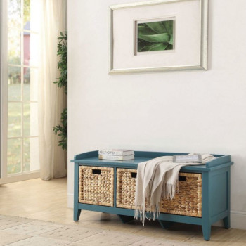 Flavius Bench w/Storage in Teal - Acme Furniture 96761