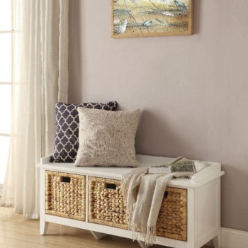 Flavius Bench w/Storage in White - Acme Furniture 96759