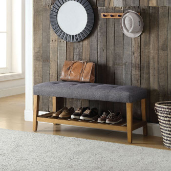 Charla Bench in Gray & Oak - Acme Furniture 96686