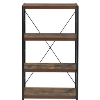 Bob Bookshelf in Weathered Oak & Black - Acme Furniture 92399