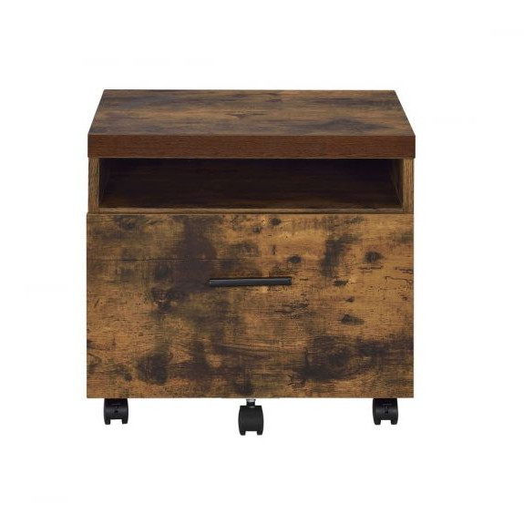 Bob File Cabinet in Weathered Oak & Black - Acme Furniture 92398