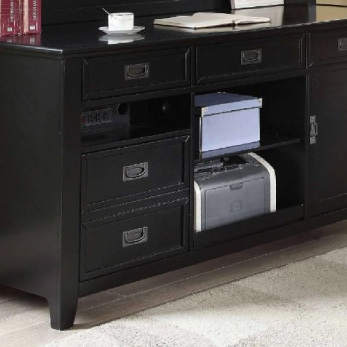 Pandora Office Cabinet Base in Black - Acme Furniture 92262