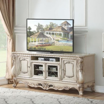 Gorsedd TV Stand in Antique White - Acme Furniture 91443