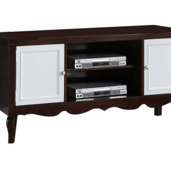 Mathias TV Stand in Walnut & White - Acme Furniture 91230