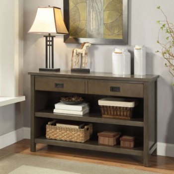 Asteris Console Table in Gray Oak - Acme Furniture 90177