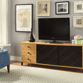 Honna TV Console in Natural & Black - Acme Furniture 90175