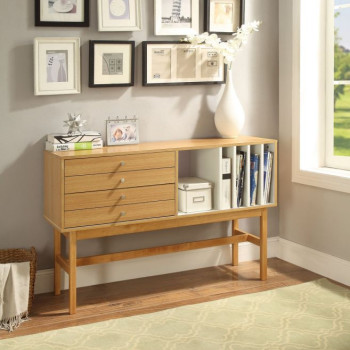 Stania Console Table in Natural & Ivory - Acme Furniture 90169