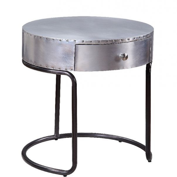 Brancaster End Table in Aluminum - Acme Furniture 84882