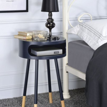 Sonria End Table in Black & Natural - Acme Furniture 84448