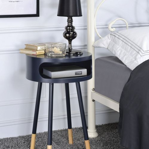 Sonria End Table in Black & Natural - Acme Furniture 84448