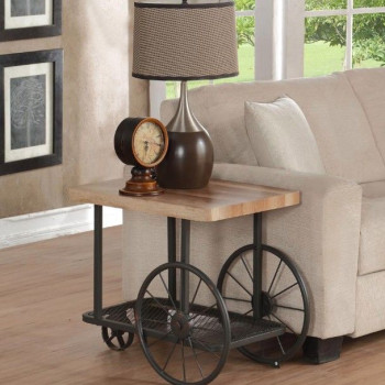 Francie End Table in Oak & Antique Gray - Acme Furniture 82862