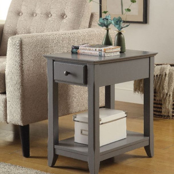 Bertie Side Table in Gray - Acme Furniture 82838