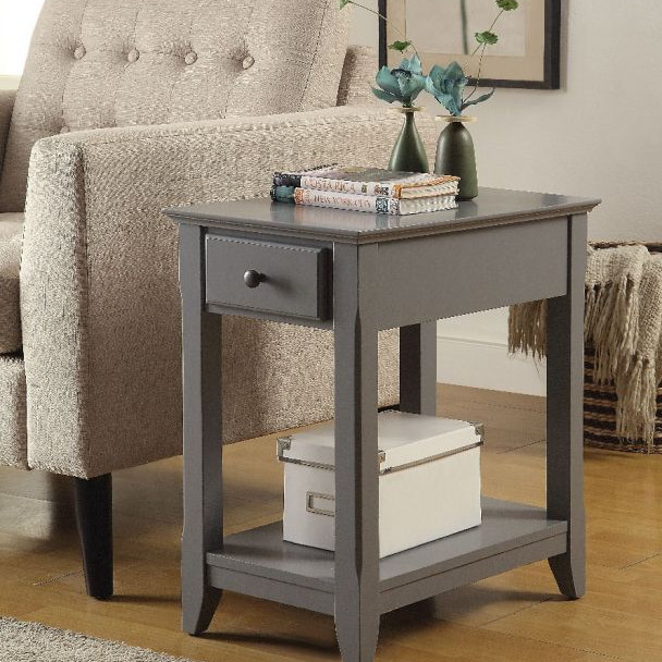 Bertie Side Table in Gray - Acme Furniture 82838