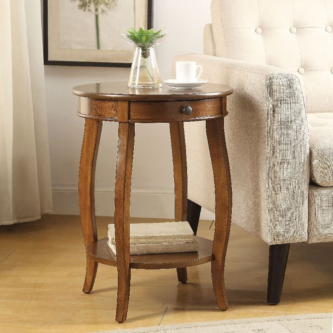 Alysa End Table in Walnut - Acme Furniture 82814