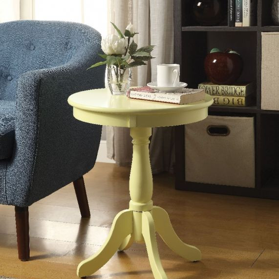 Alger Side Table in Light Yellow - Acme Furniture 82806