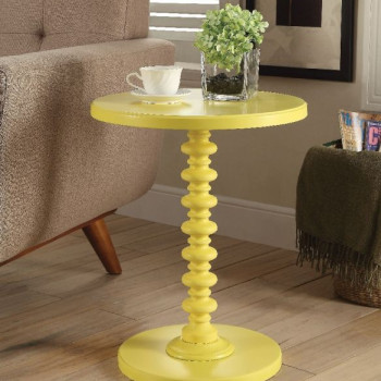 Acton Side Table in Yellow - Acme Furniture 82802