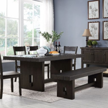 Haddie Dining Table in Distressed Walnut - Acme Furniture 72210