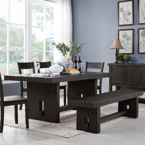 Haddie Dining Table in Distressed Walnut - Acme Furniture 72210