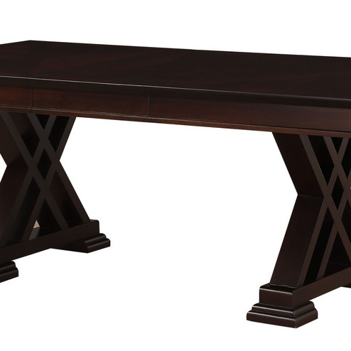 Katrien Espresso Wood Rectangular Dining Table