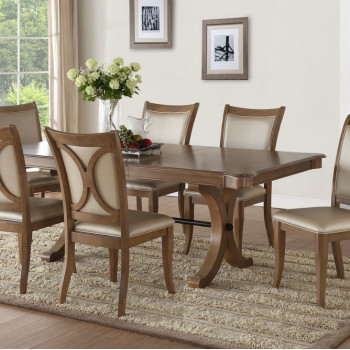 71765+71767*6 7PC SETS Harald Rectangular Dining Table + 6 Side Chairs