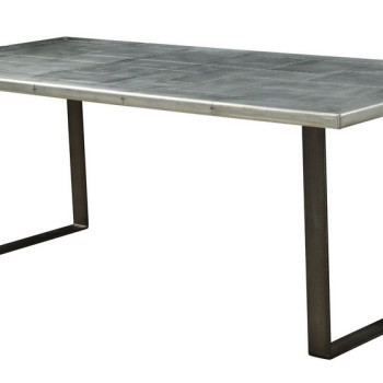 Kaylia Aluminum/Gunmetal Iron/Wood Dining Table
