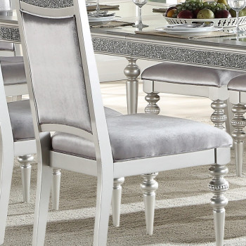 Maverick 2 Platinum Fabric/Wood Side Chairs by Acme