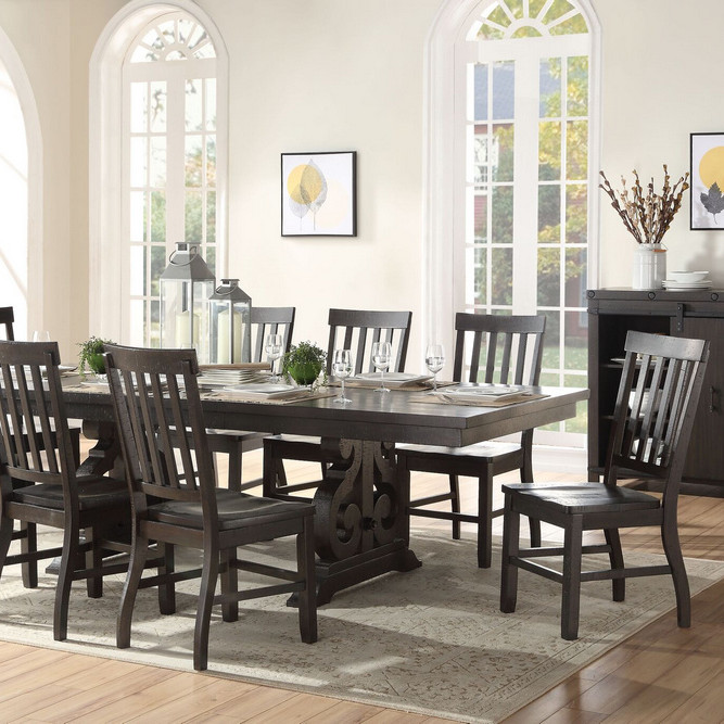 61030+61032*8 9PC SETS Maisha Dining Table + 8 Side Chairs