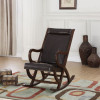 Triton Rocking Chair in Espresso PU & Walnut - Acme Furniture 59535