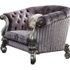 Versailles Chair w/Pillows in Velvet & Antique Platinum - Acme Furniture 56827