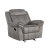 Zubaida Glider Recliner in 2-Tone Gray Velvet - Acme Furniture 55027