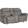 Zubaida Loveseat w/Console (Glider & Motion) in 2-Tone Gray Velvet - Acme Furniture 55026