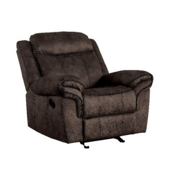 Zubaida Glider Recliner in 2-Tone Chocolate Velvet - Acme Furniture 55022