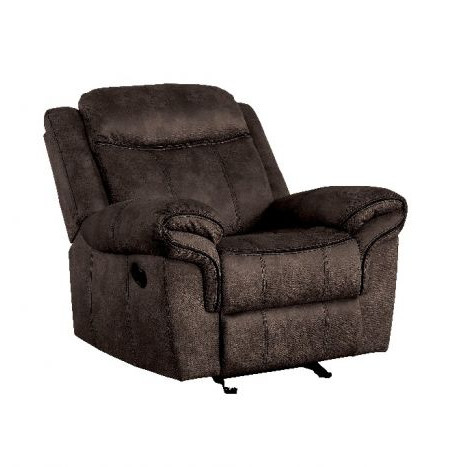 Zubaida Glider Recliner in 2-Tone Chocolate Velvet - Acme Furniture 55022
