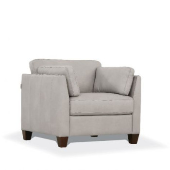 Matias Chair in Dusty White Leather - Acme Furniture 55017