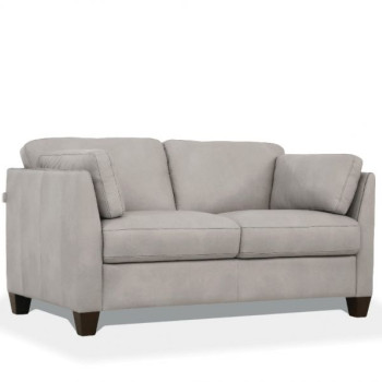Matias Loveseat in Dusty White Leather - Acme Furniture 55016