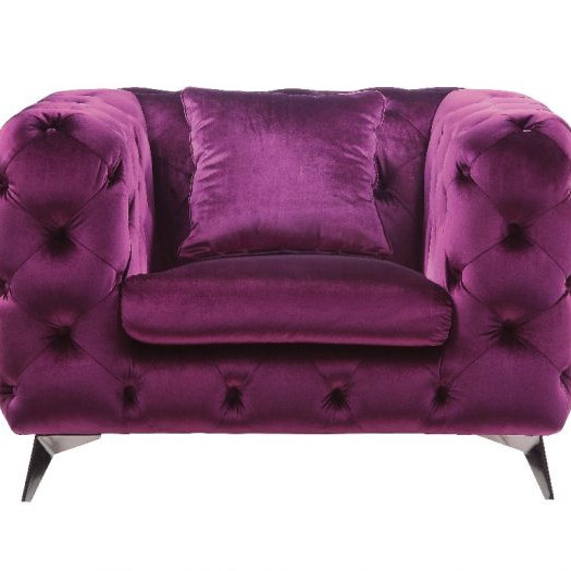 Atronia Chair in Purple Fabric