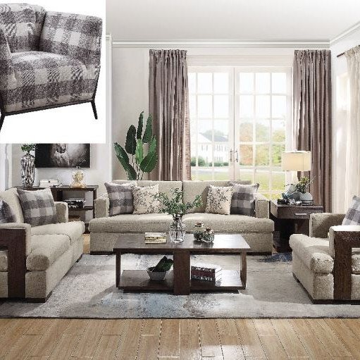 54850+54851+54852 3PC SETS Niamey Sofa + Loveseat + Chair