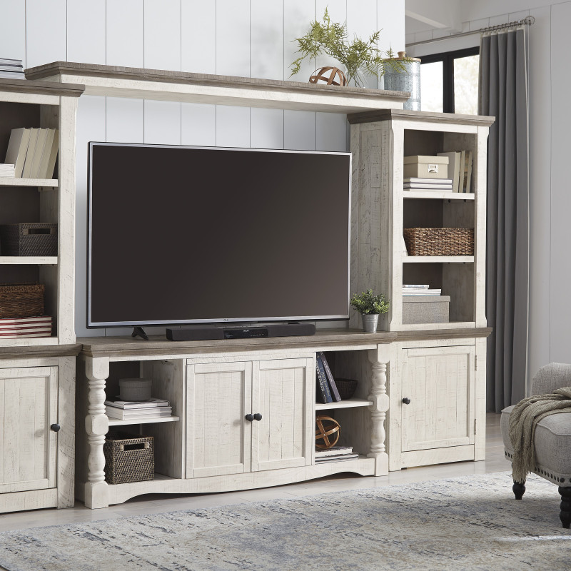 W814 Havalance Extra Large TV Stand + Pier Cabinet (LR) + Bridge