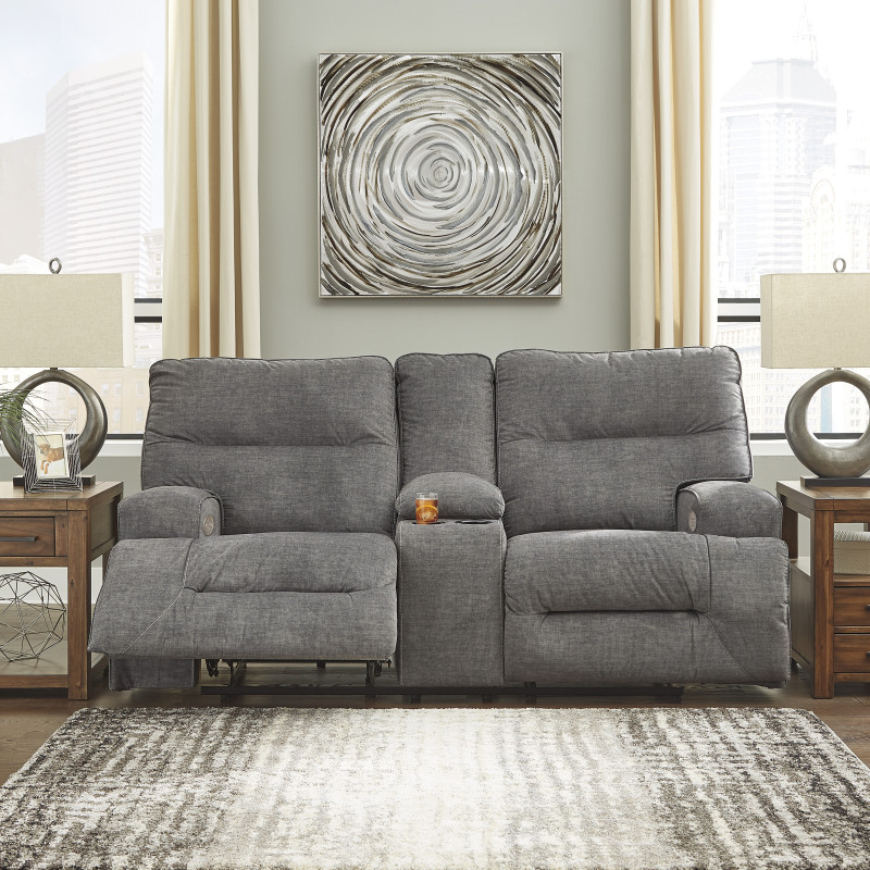 45302 Coombs DBL REC PWR Loveseat w/Console