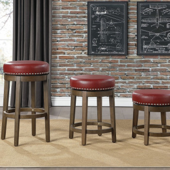 5681RED-18 Round Swivel Stool, Red Westby