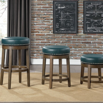 5681GEN-24 Round Swivel Counter Height Stool, Green Westby