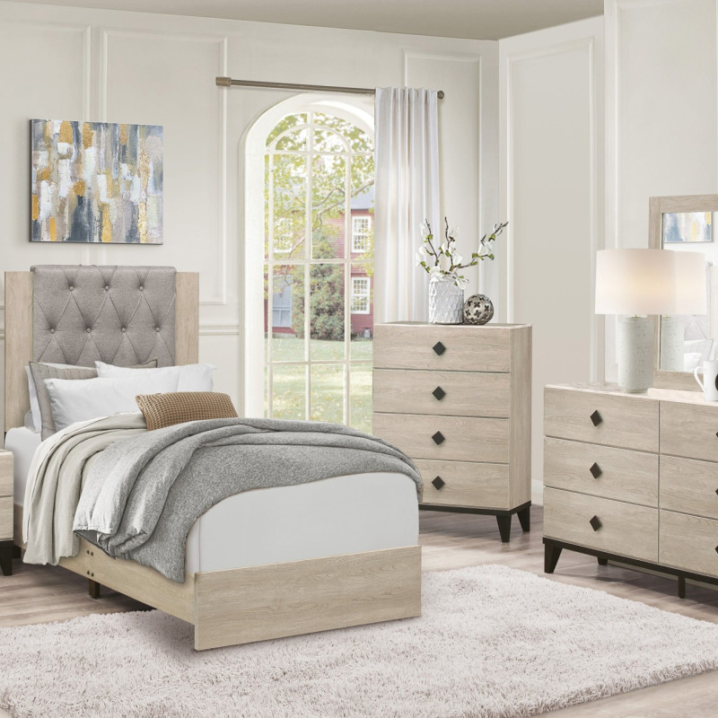 1524T-1*4 4PC SETS Twin Bed + NS + D + M